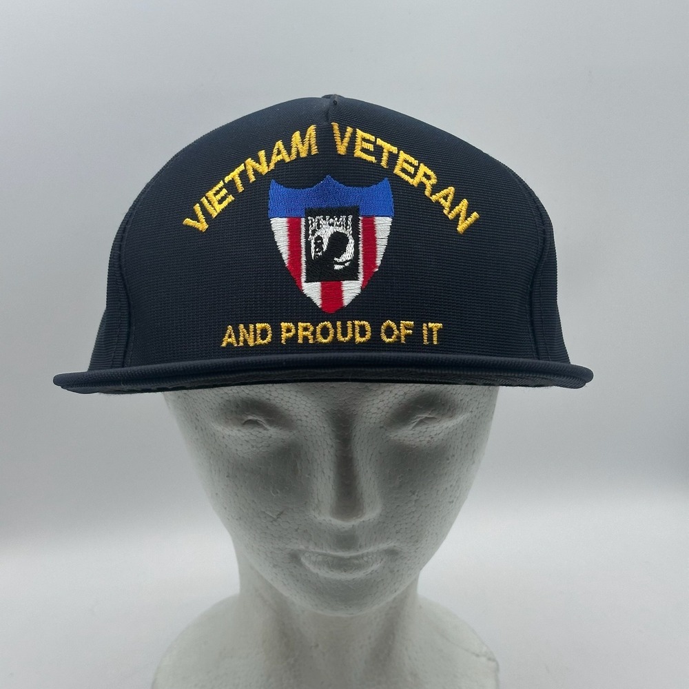 Vietnam‎ Veteran Proud Snapback Hat Embroidered USA Made Military Cap